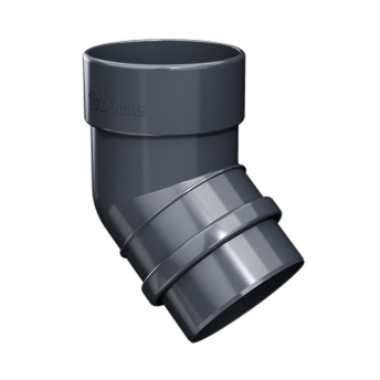 Колено водосточное 45˚ Люкс (Lux) Графит, (RAL 7024)